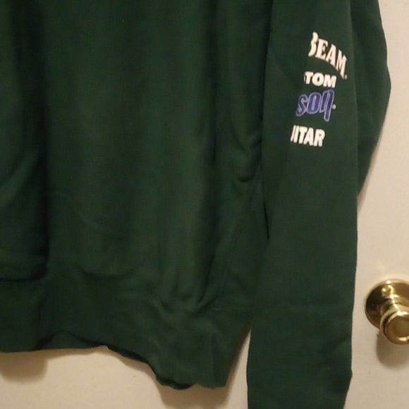 Crossgrain Lee "Jim Beam Custom Gibson Guitar" Green Sweatshirt -Size Large - Picture 3 of 9